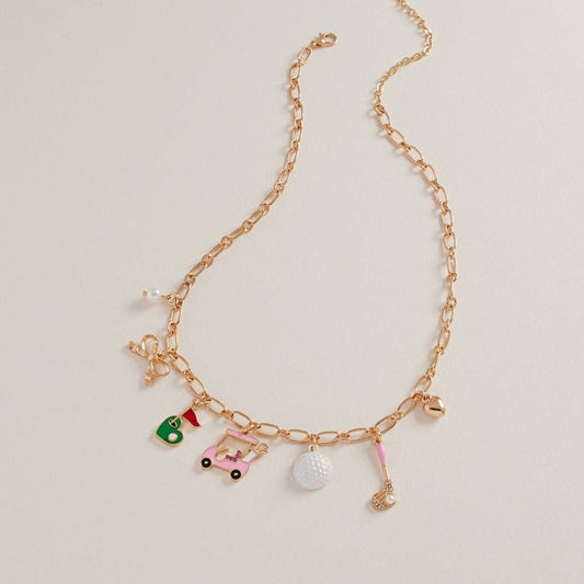 Golf Cart Charm Necklace