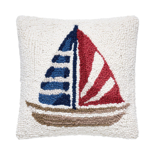 Stripe Sailboat Hook Pillow