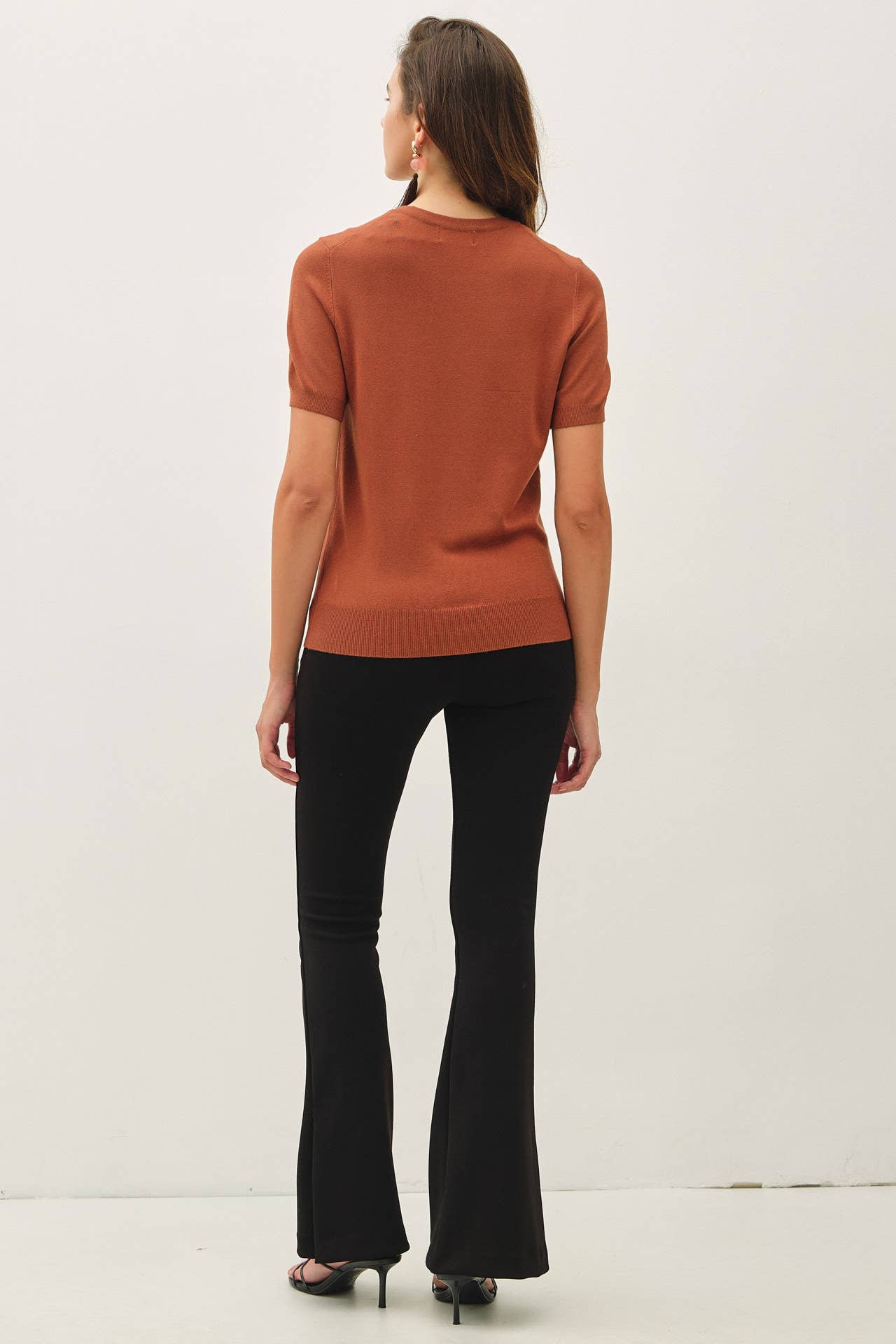 Rust Ultra Soft Short Sleeve Sweater Tee