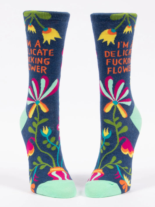 I'm a Delicate Fucking Flower Crew Socks