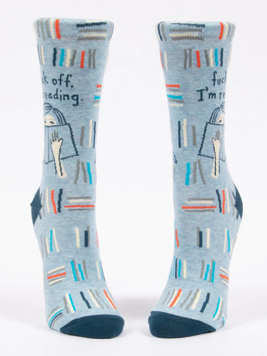 Fuck Off, I am Reading- Crew Socks