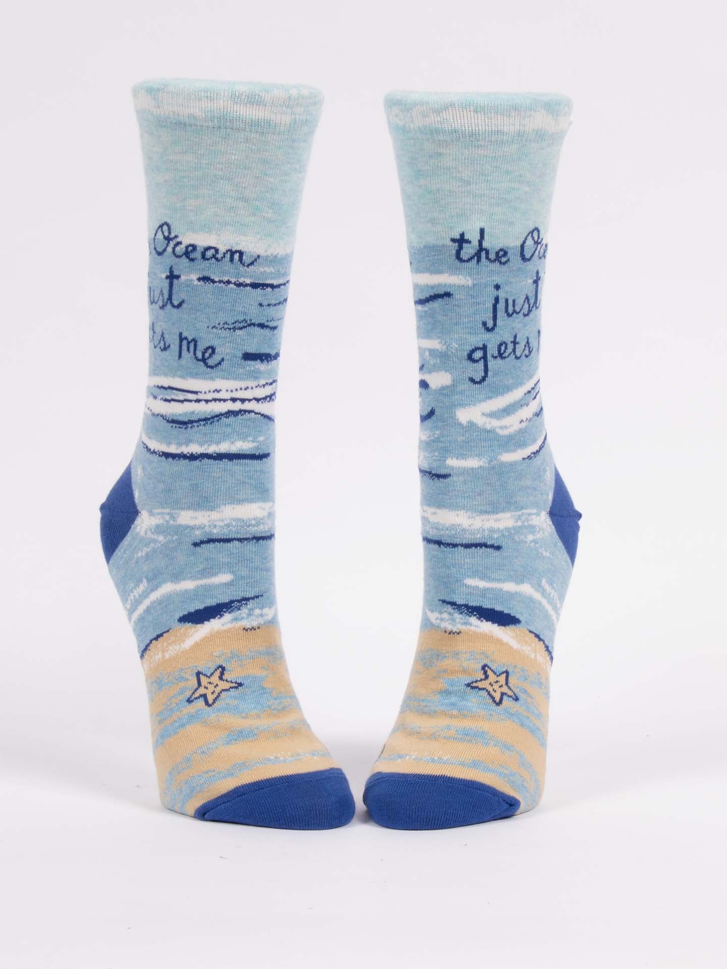 Ocean Gets Me Crew Socks