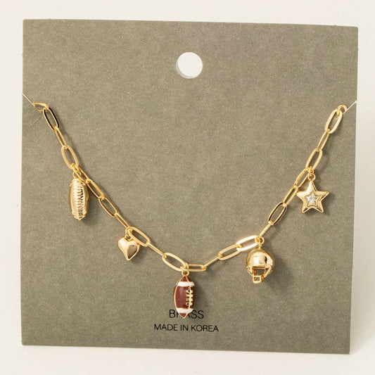 Football Charm Necklace