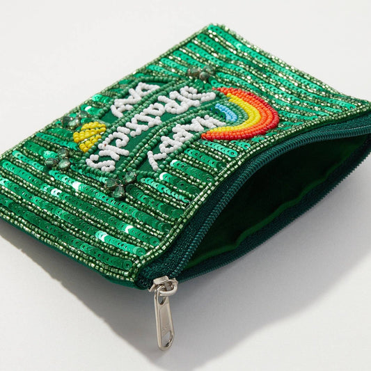 St. Patrick's Day Beaded Coin Purse