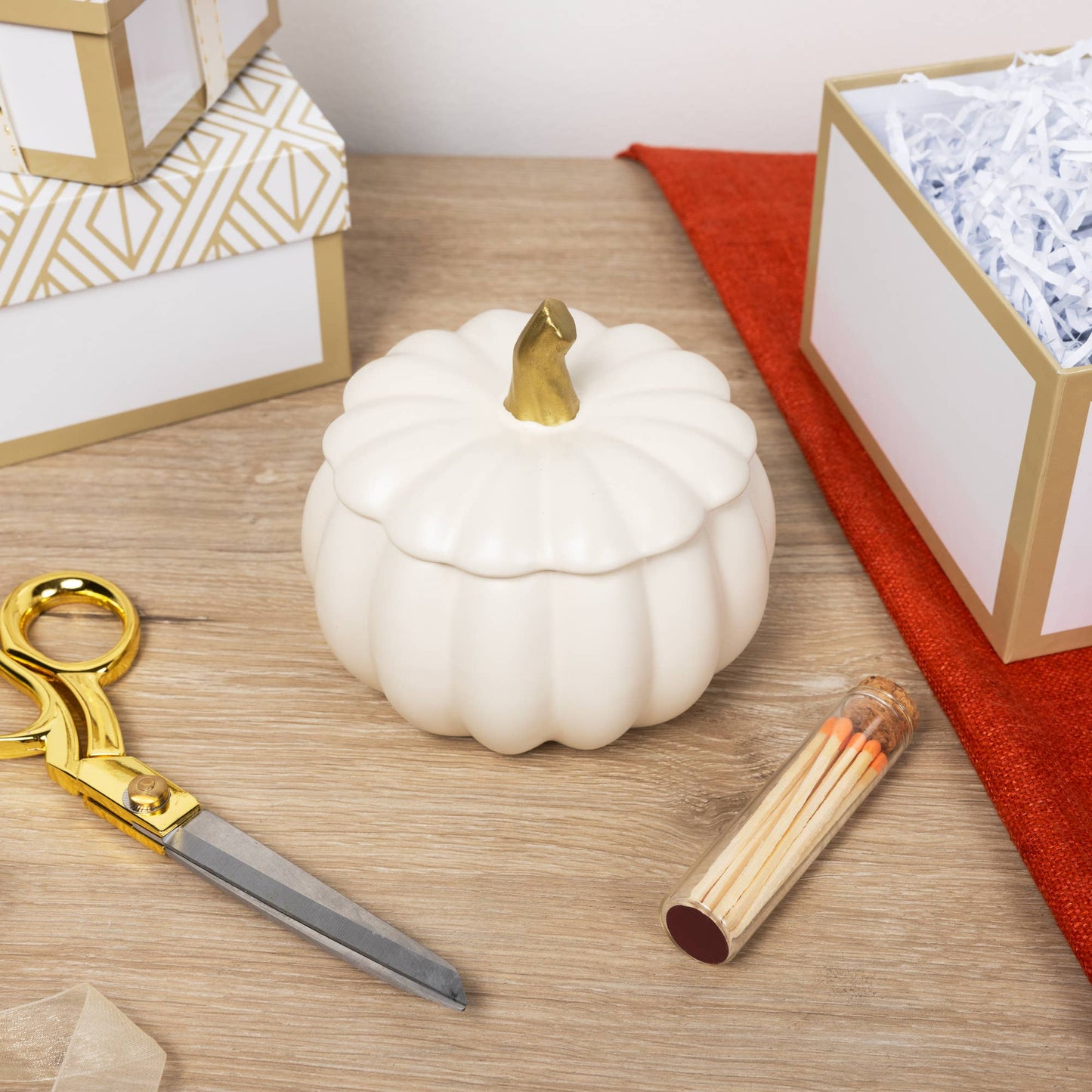 Pumpkin - Reveal Triple Wick Candle + Matches