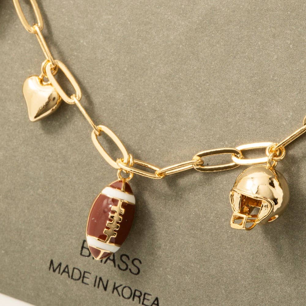Football Charm Necklace