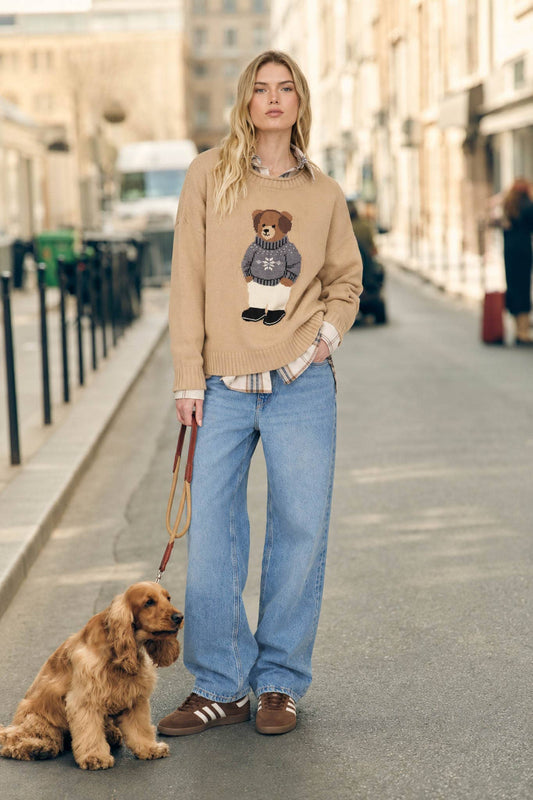 TEDDY BEAR KNIT SWEATER