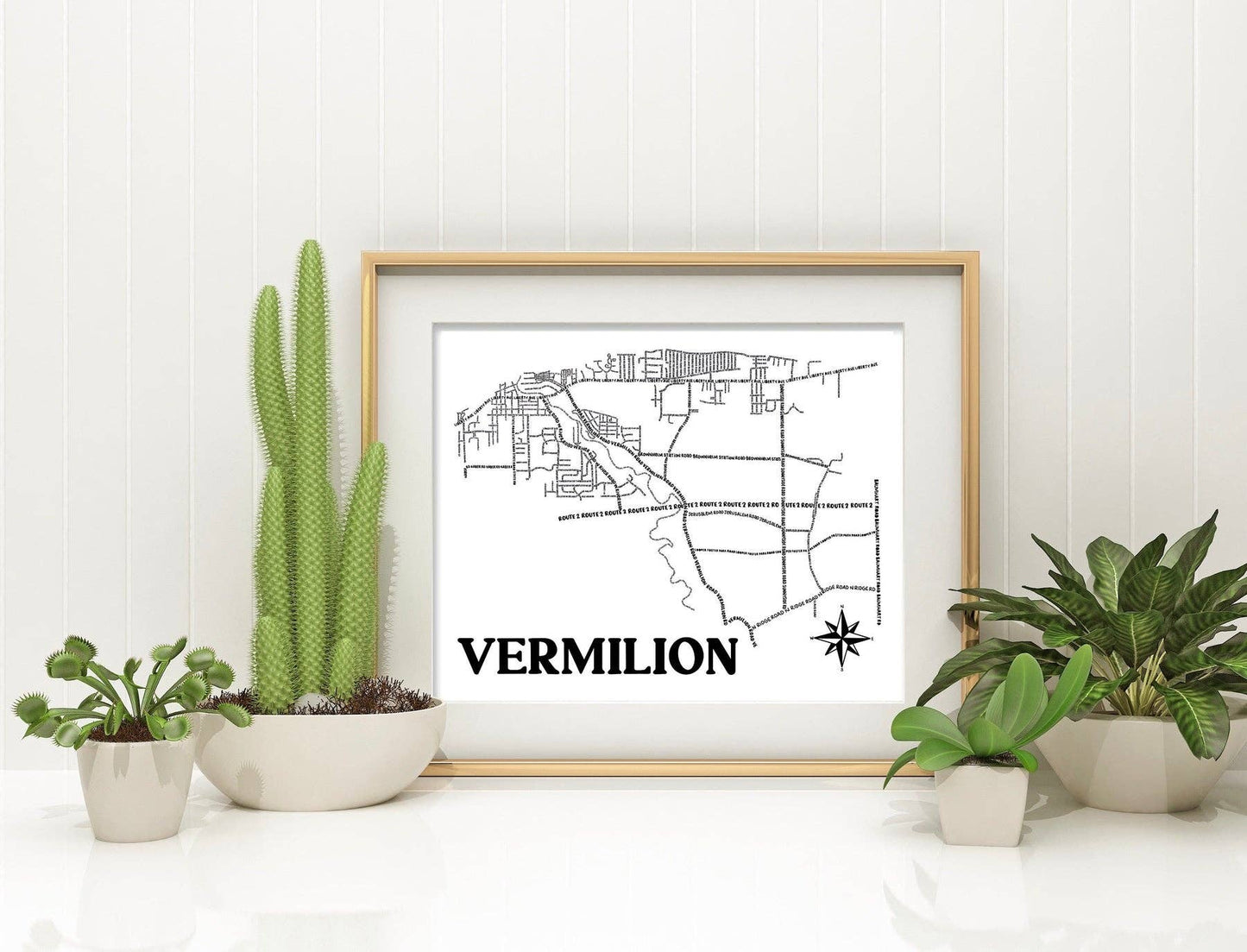 Vermilion Map 8x10 Print