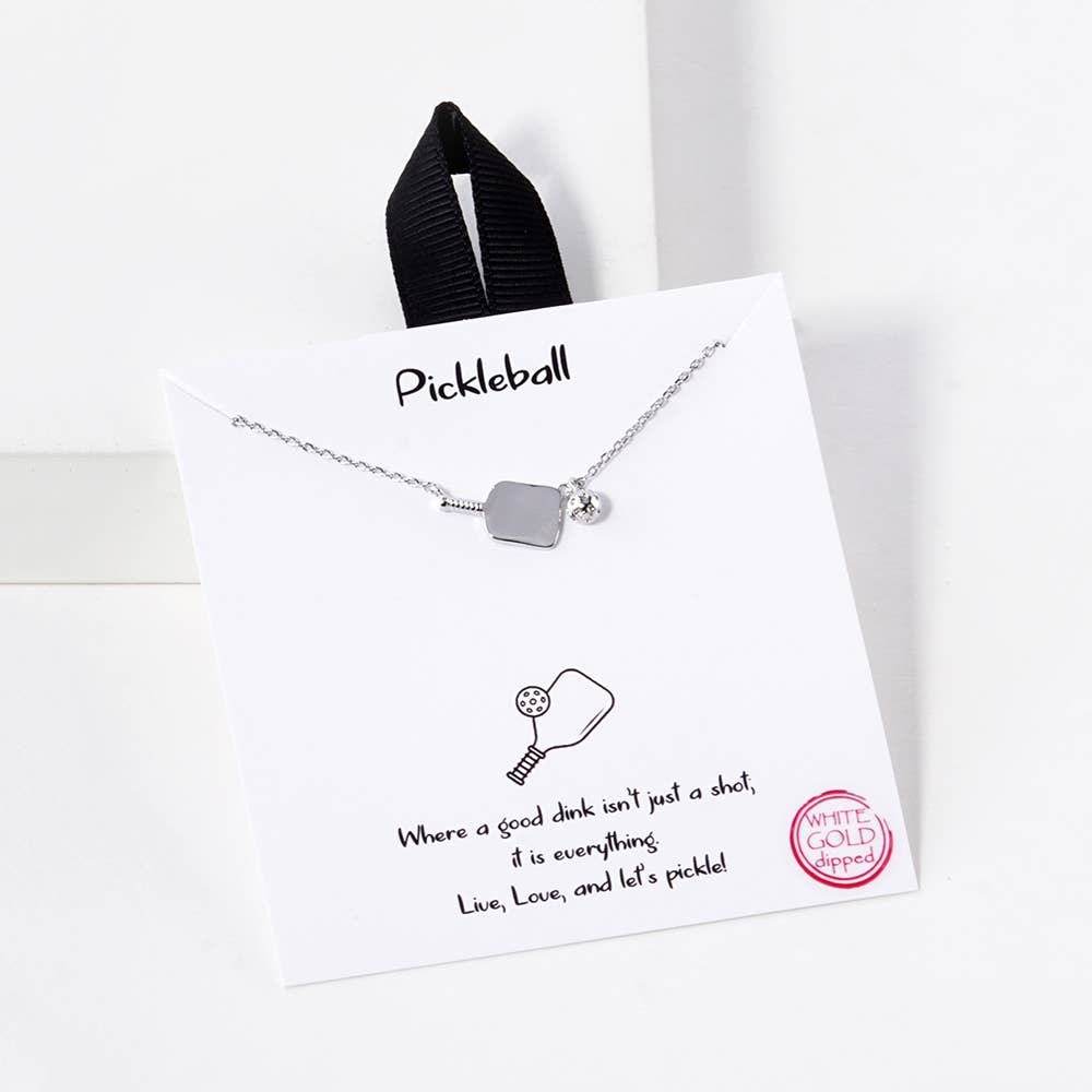 Pickleball and Paddle Necklace