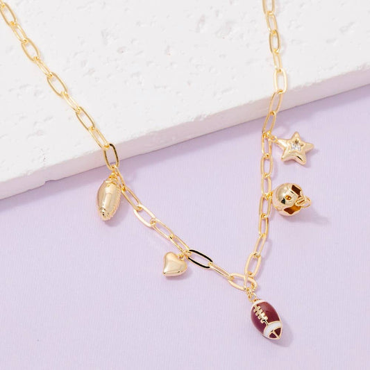 Football Charm Necklace