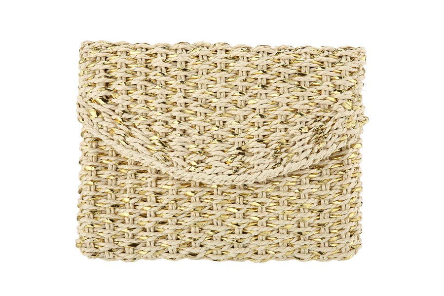Ladies Clutch Woven Straw Bag
