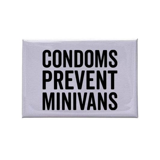 Condoms Prevent Minivans- White Magnet