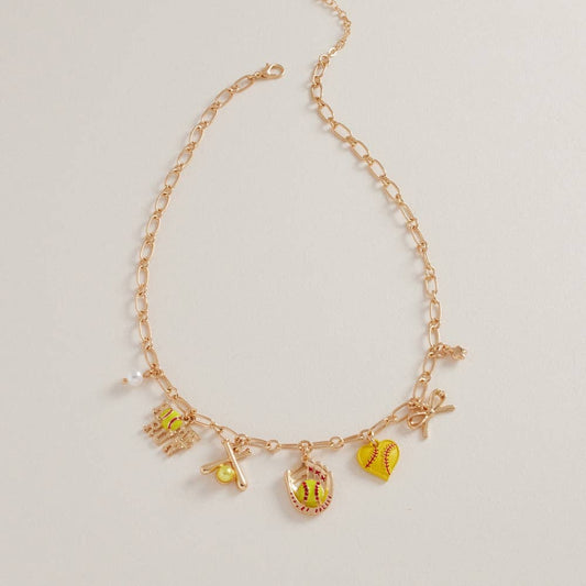 Baseball Charm Sport Necklace
