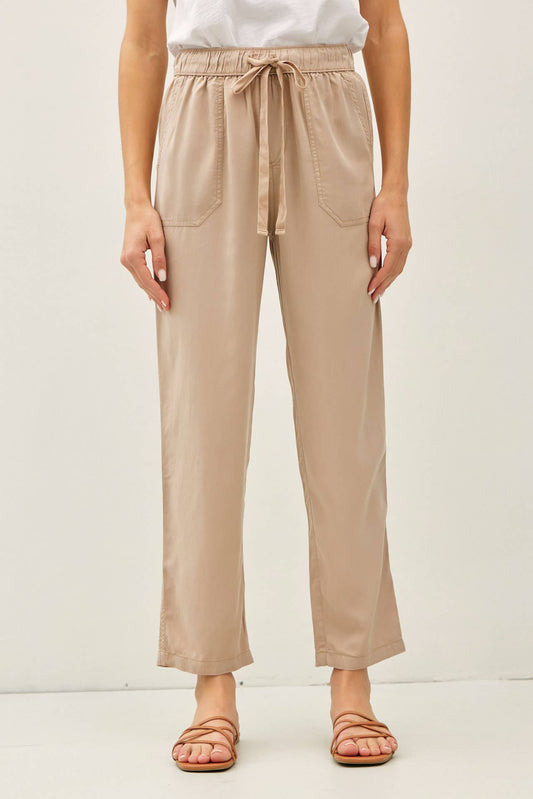 DESERT SAND TENCEL ANKLE PANTS
