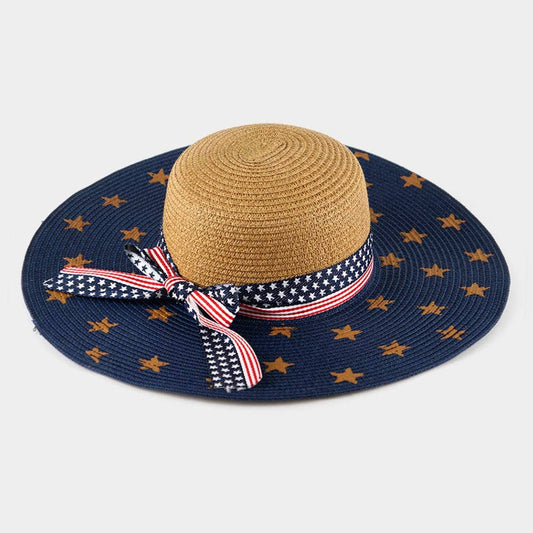 American Flag Floppy Summer Sun Hat