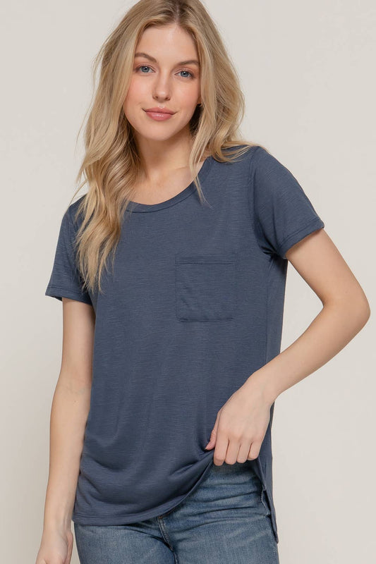 Vintage Navy Pocket Slub Tee