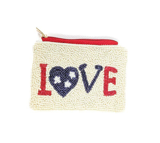 Love Beaded Coin Purse