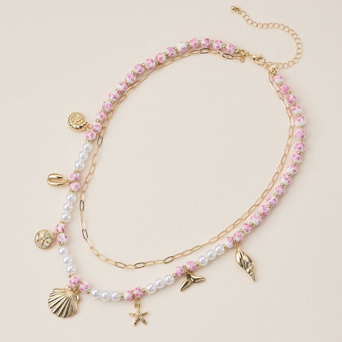 Seaside Charm Layered Charm Necklace