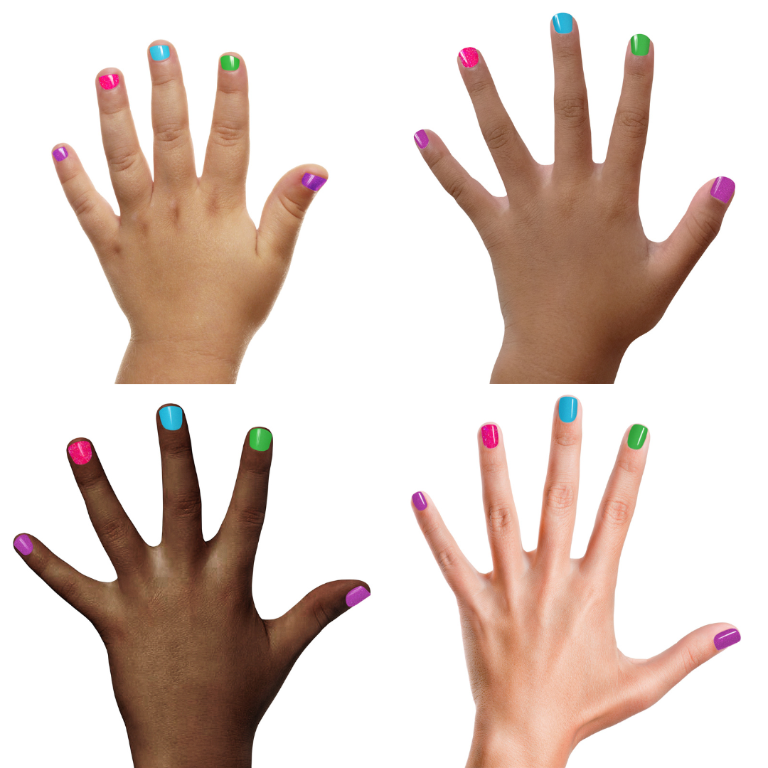 Rainbow Non-Toxic Kids Nail Polish - Set of 4