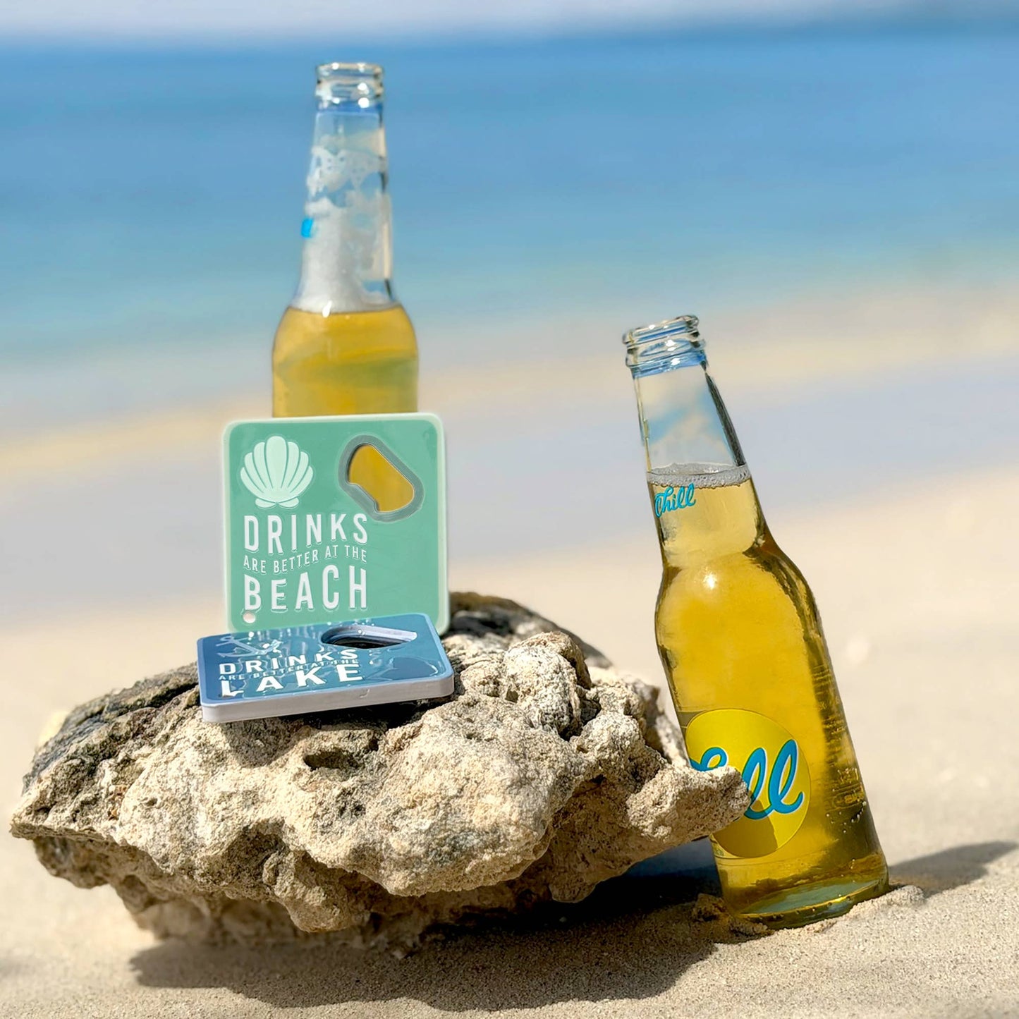 Beach - Magnetic Bottle Opener Coaster
