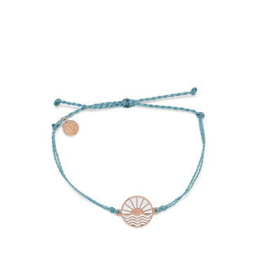 Smoke Blue Sunrise to Sunset Rose Gold Bracelet