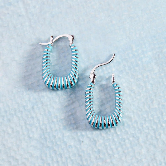 Coastline Silver Hoop Earrings