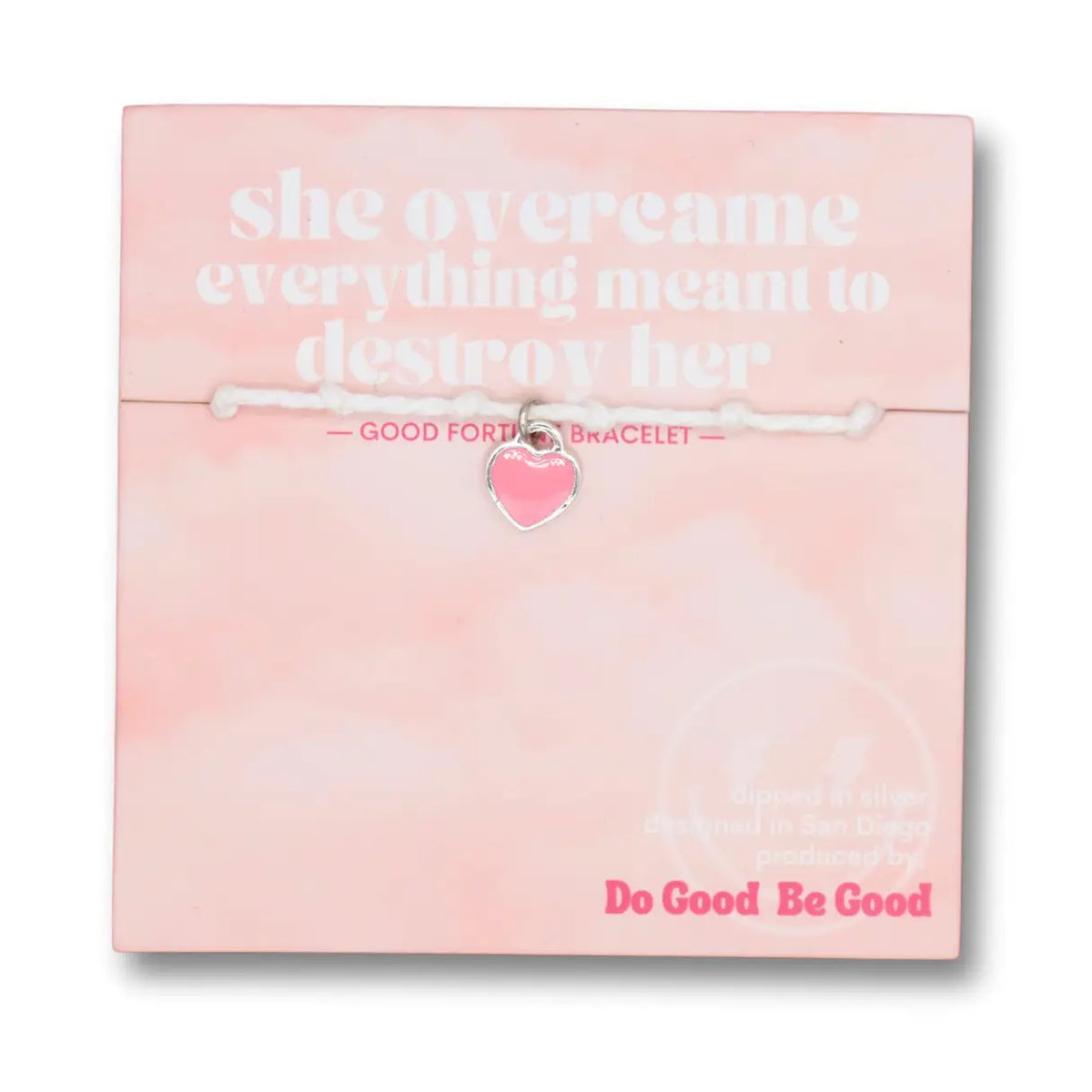 Pink Heart Good Fortune Bracelet