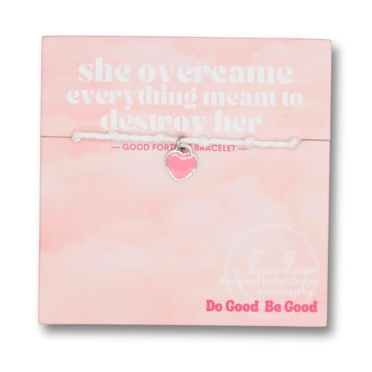 Pink Heart Good Fortune Bracelet