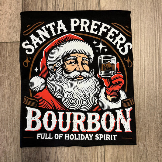 SANTA PREFERS BOURBON TEE
