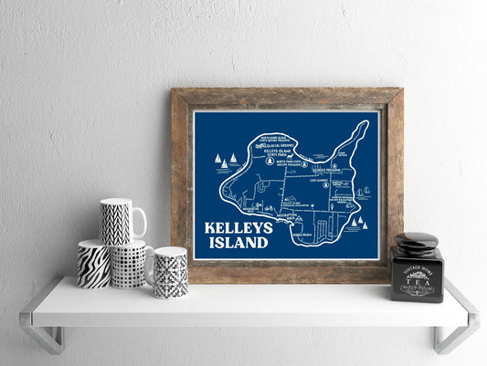 Kelley's Island 8x10 Print - Blue