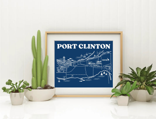 Port Clinton 8x10 Print - Blue