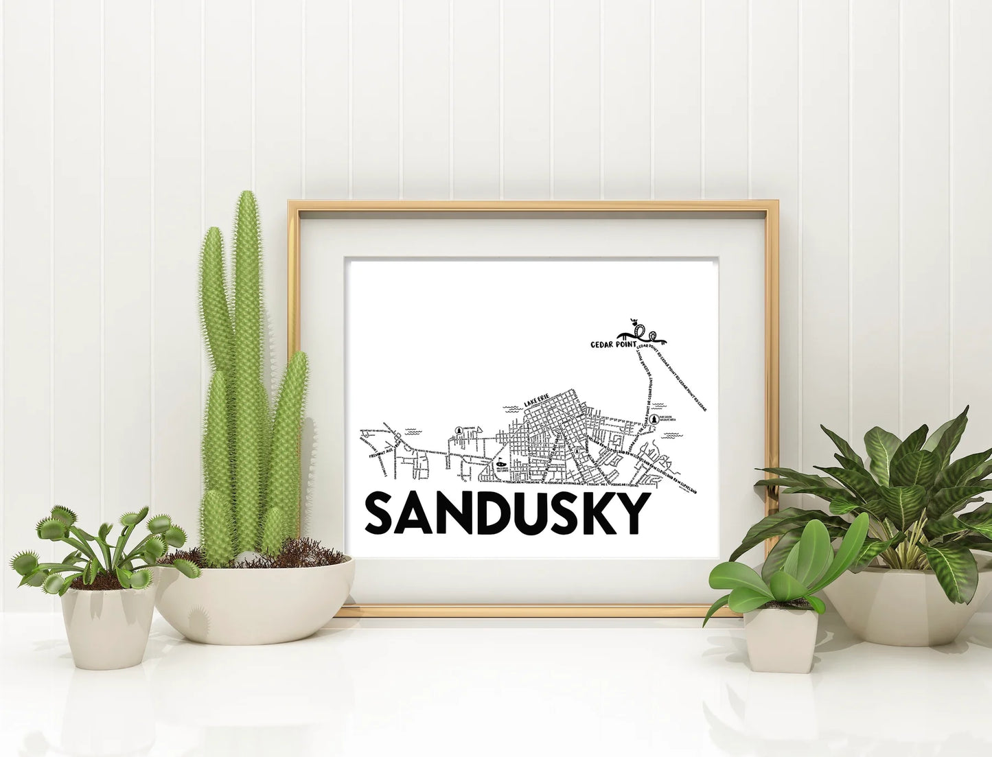 Sandusky Map 8x10 Print