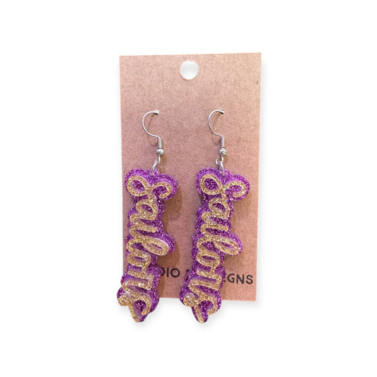 EARRINGS - SCRIPT SAILORS DANGLES