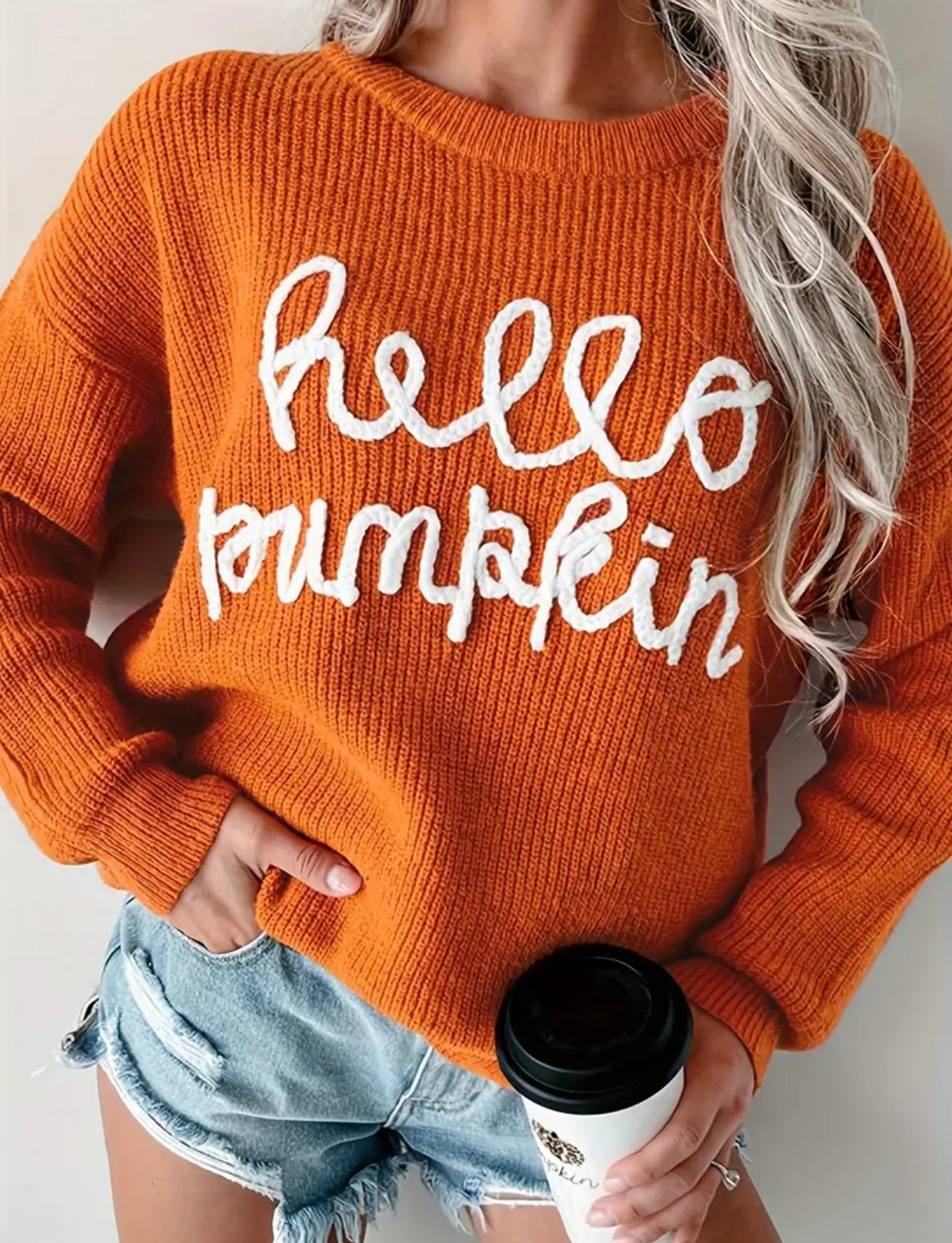 Hello Pumpkin Oversized Sweater