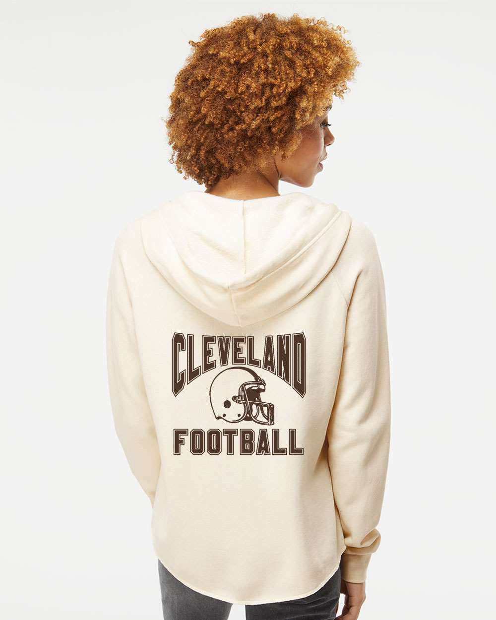 CLE Football - Ladies Wave Wash Zip Up Jacket