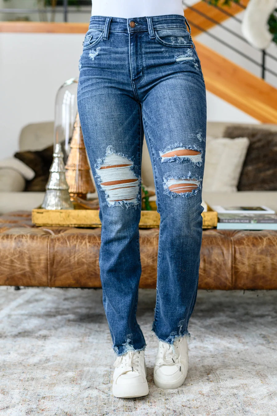 Judy Blue - Bootcut Destroyed Denim