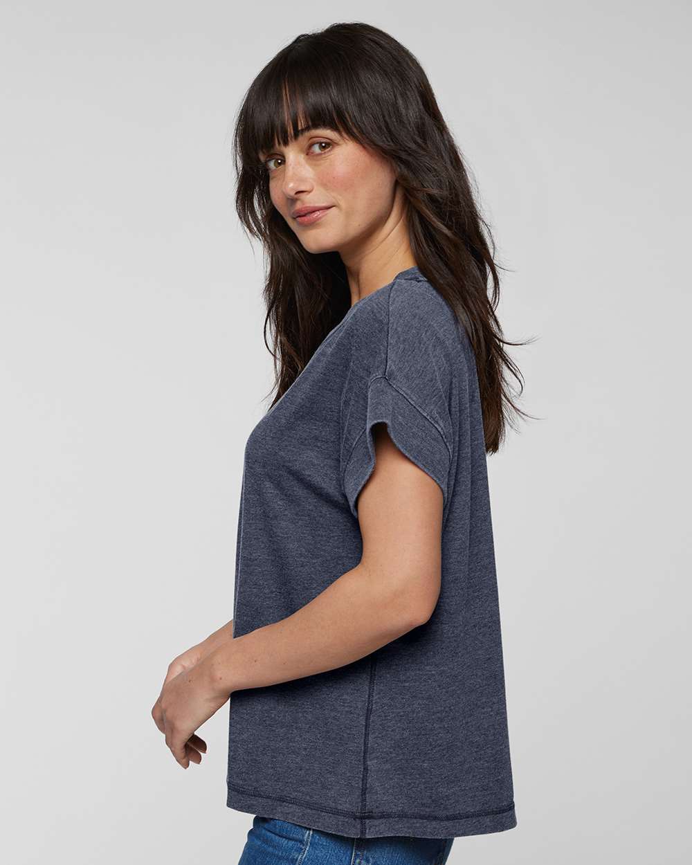 Navy relaxed Vintage Wash Tee