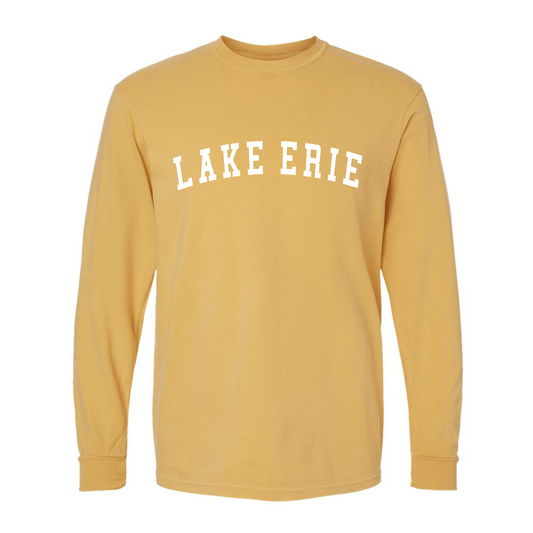 Vintage Wash Mustard Lake Erie Long Sleeve Tee