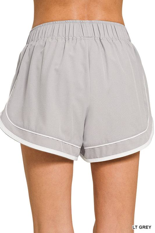 Light Grey Soft Woven Shorts