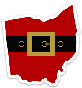Ohio Santa Sticker - Mistakes on the Lake