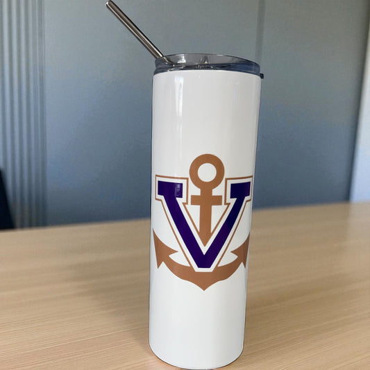 Vermilion Sailors 20oz Stainless Steel Tumbler w/straw