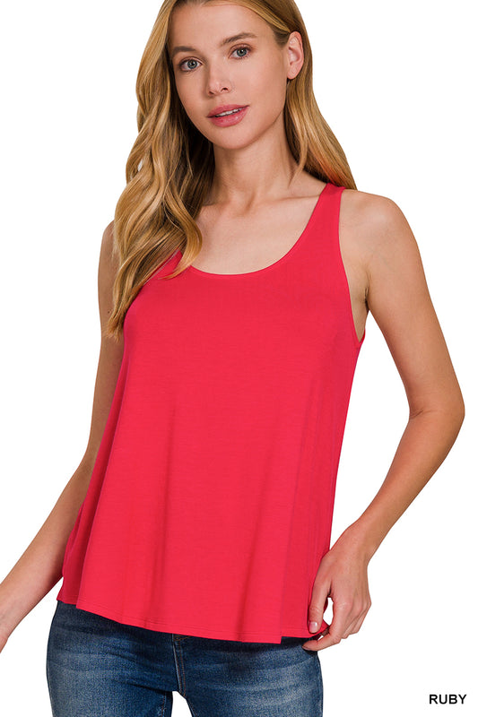 Red Flowy Tank