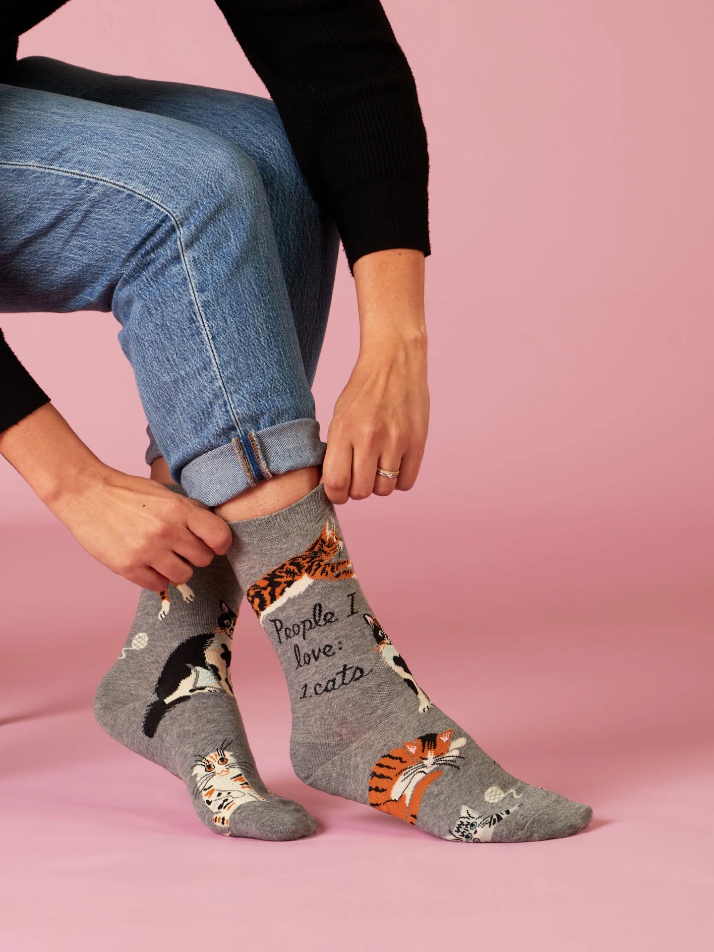 People I love - Cats - Crew Socks
