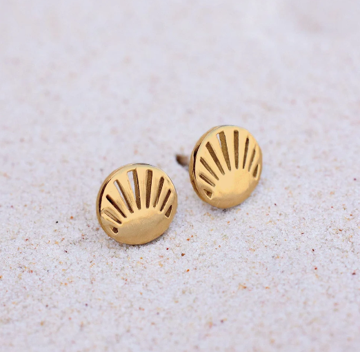 Retro Sun Stud Earrings