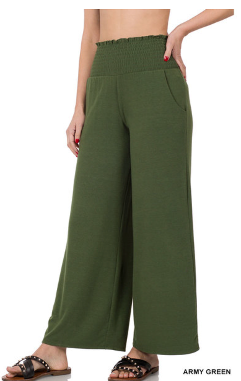 Smocked Waistband Pants