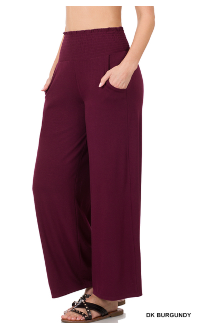 Smocked Waistband Pants
