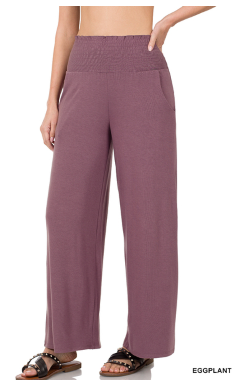 Smocked Waistband Pants