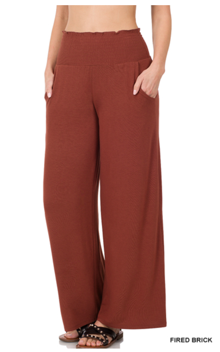 Smocked Waistband Pants