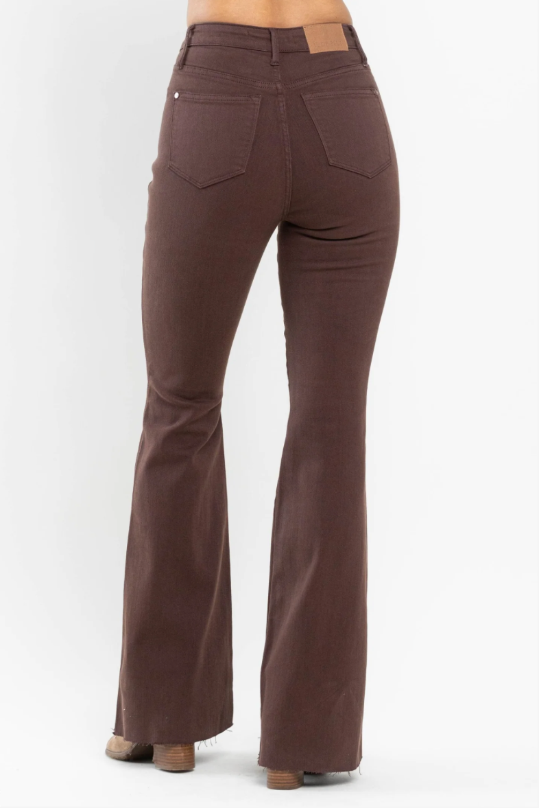 Judy Blues - Tummy Control High Waist Brown Flares