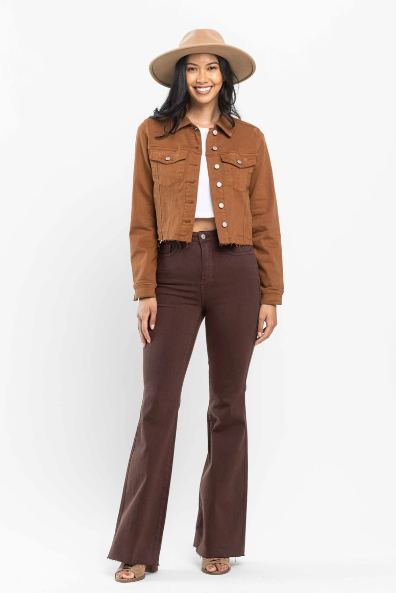 Judy Blues - Tummy Control High Waist Brown Flares